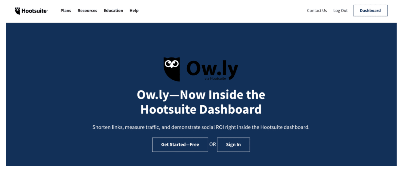 Hootsuite Ow.ly link shortener