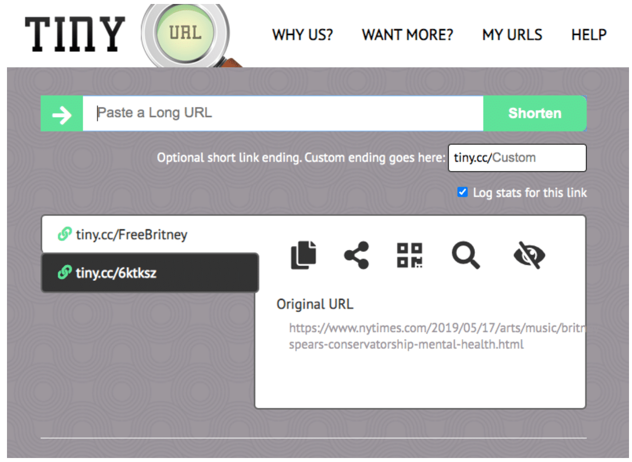 Tiny.CC custom URL