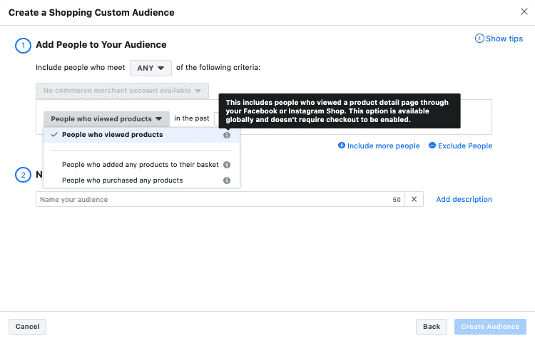 Facebook Update targeted ads to custom audiences