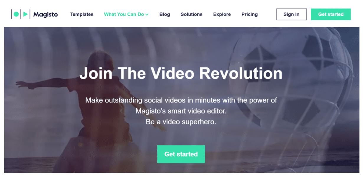 Magisto Facebook video ad creator