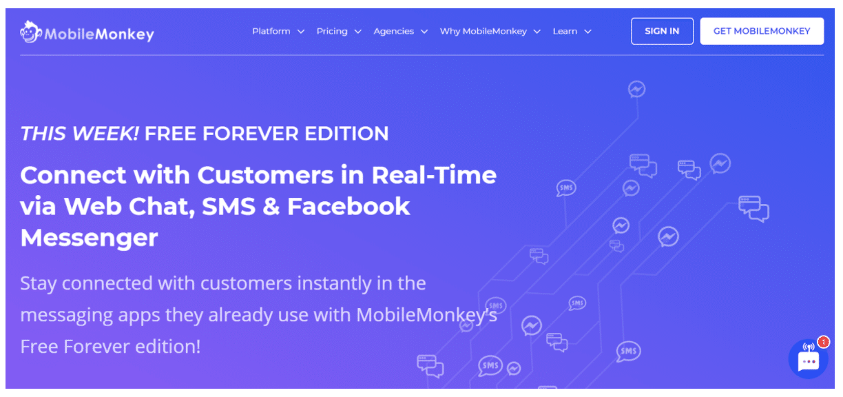 MobileMonkey Facebook Messenger chatbots