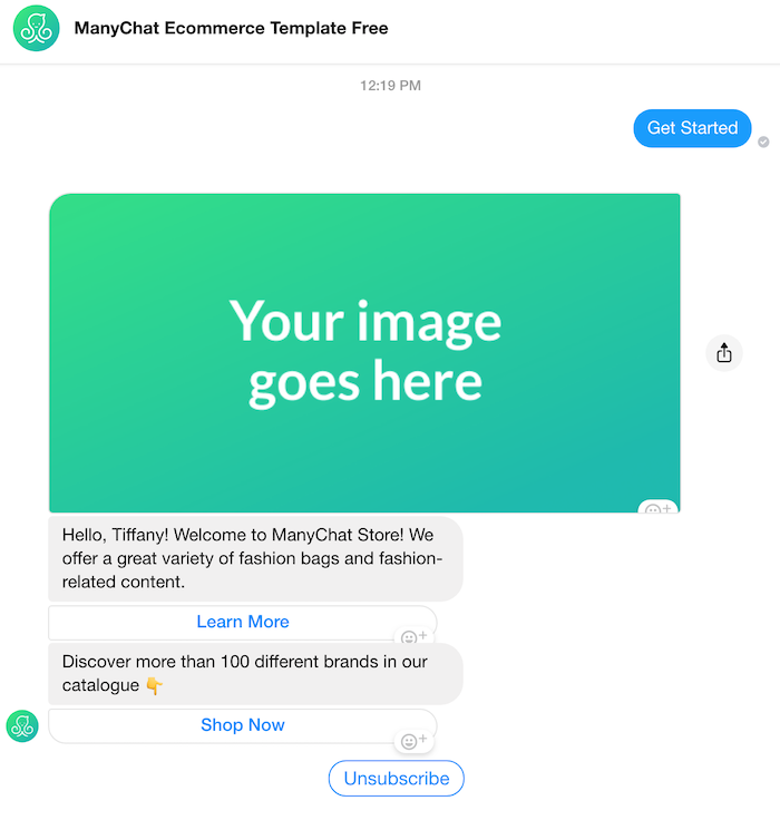 e-commerce chatbot example