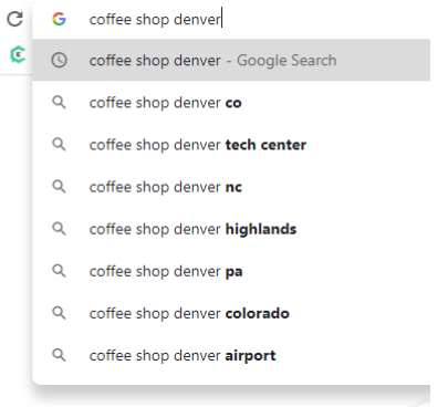 google autocomplete local SEO