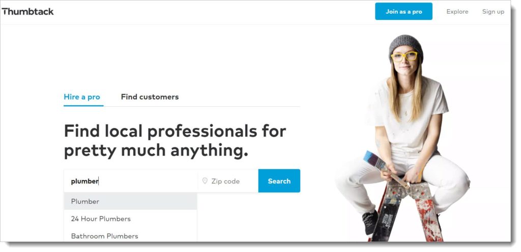 thumbtack pay per lead services for plumbers