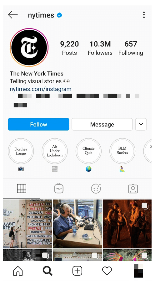 NY Times Instagram highlight primers on political subjects