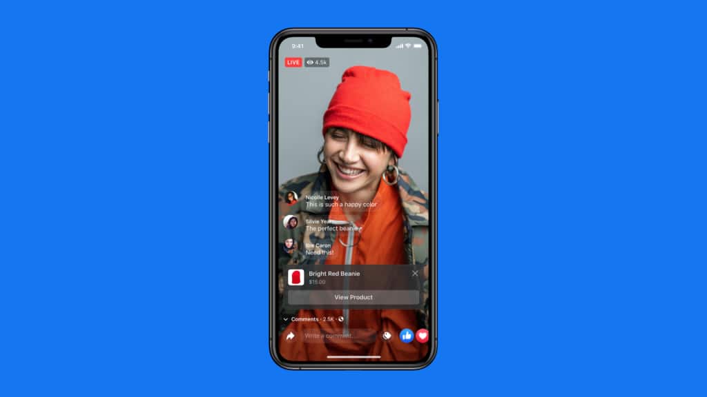 Instagram Live Shopping red beanie