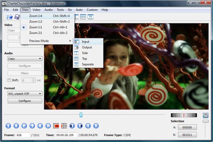avidemux free video editing software