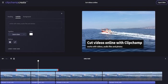 clipchamp free video editing software