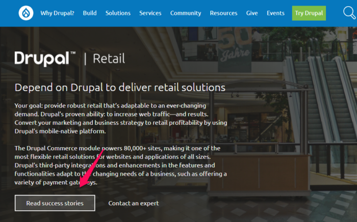 drupal case study example for retail 