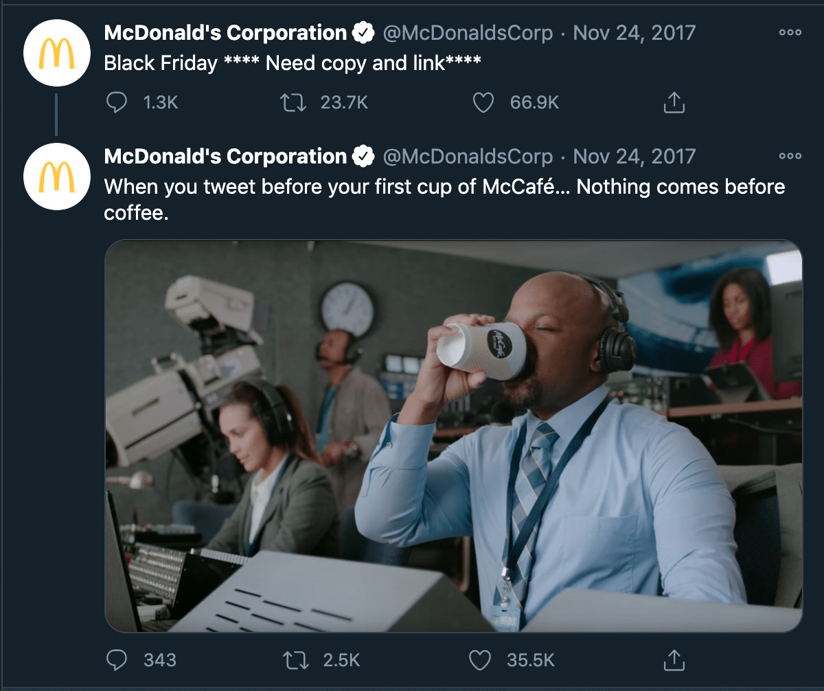 McDonald's social media automation example