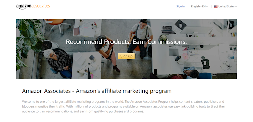 Amazon affiliates screenshot monetize traffic