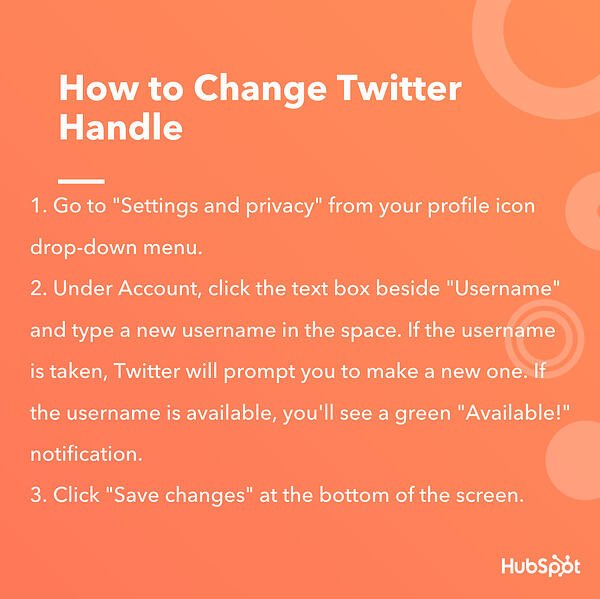 how to change twitter handle