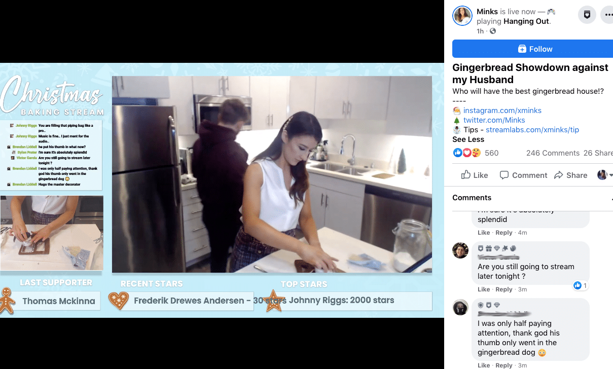 OfficialMinks live-streamed gingerbread competition