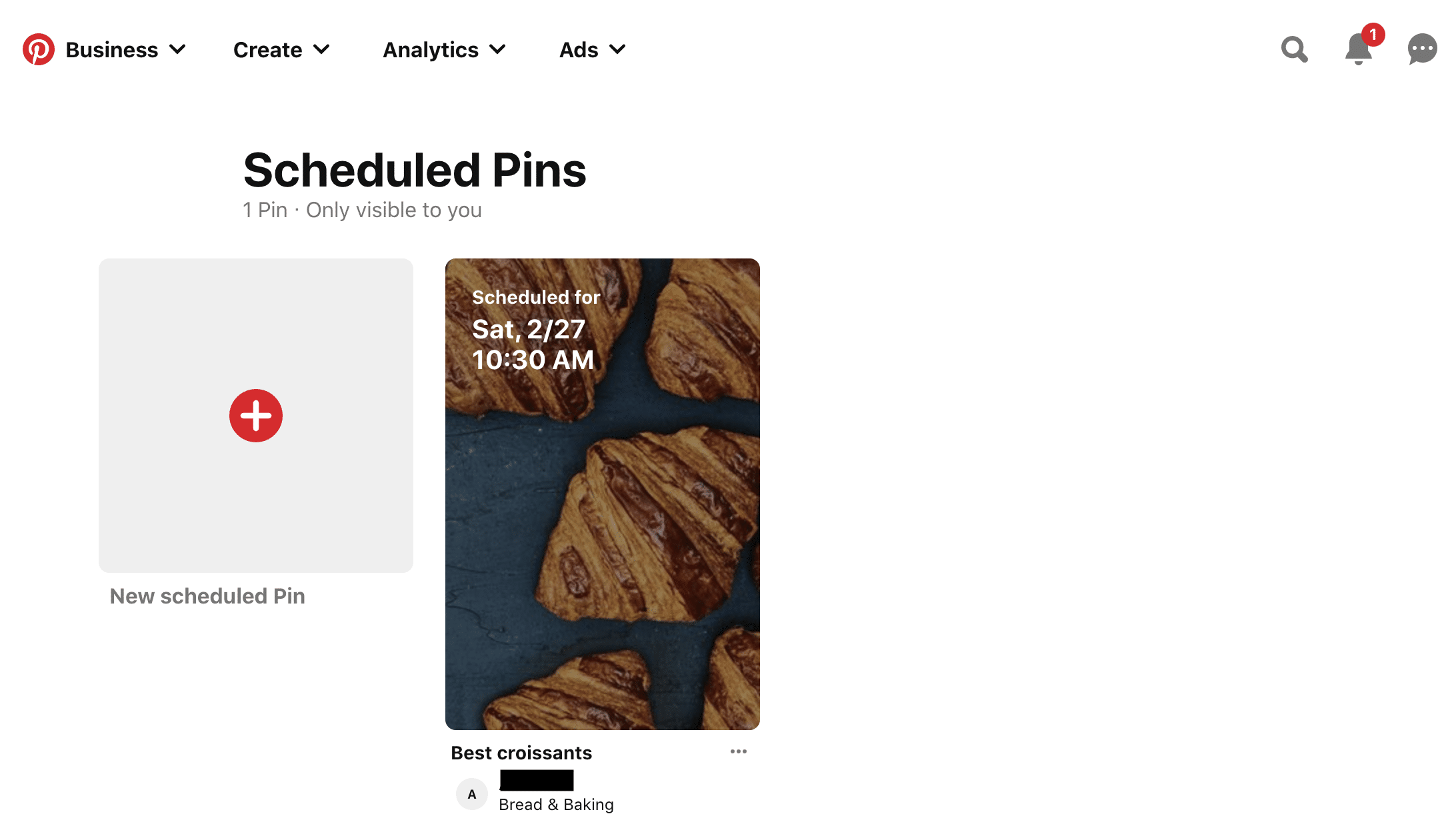 scheduled pins page