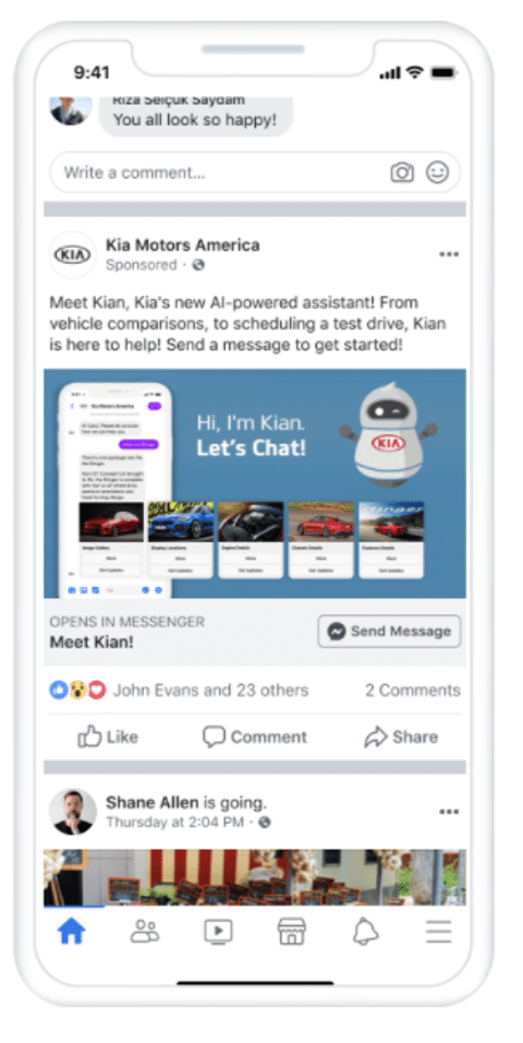 Kia Motors America virtual assistant chatbot