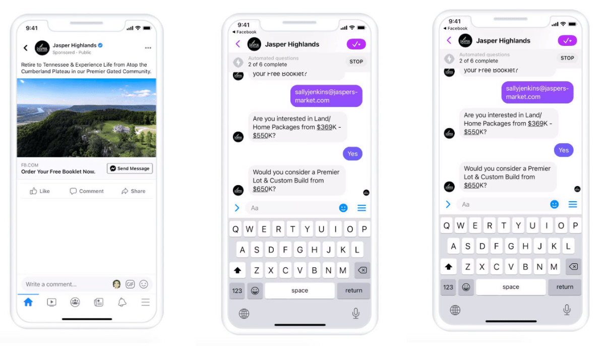 Newsome Interactive automated chatbot conversation