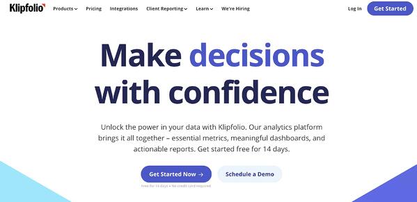 klipfolio example of Business Intelligence & Data Reporting Tools