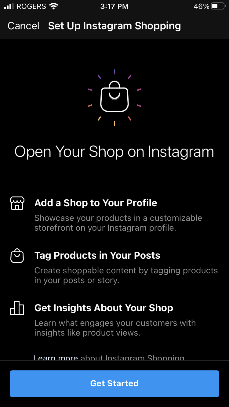 set up Instagram shopping