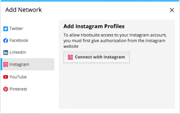 Option to add multiple Instagram profiles in Hootsuite