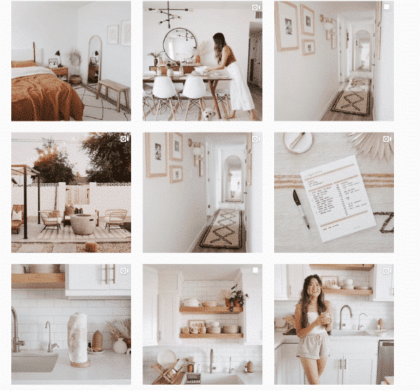 Instagram grid layout from @the.orange.home
