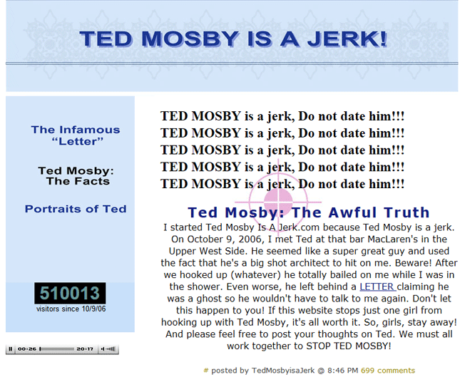 ted mosby is a jerk online reputation management 