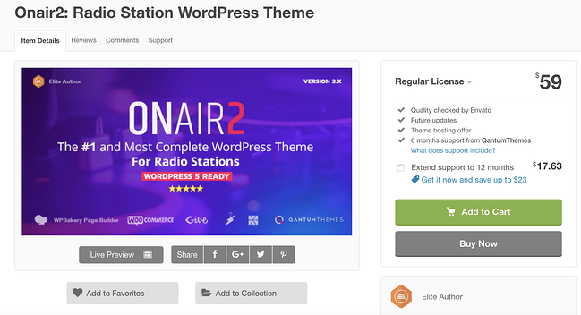 on air 2 podcast wordpress theme download page