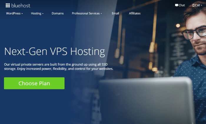 Bluehost VPS hosting