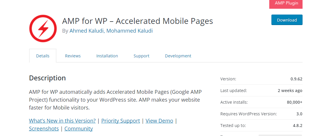 AMP For WP google pagespeed insights guide 