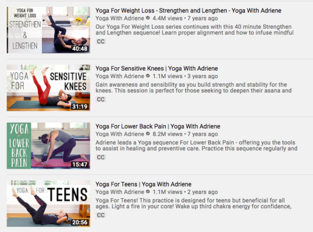 Adriene Mischler yoga videos