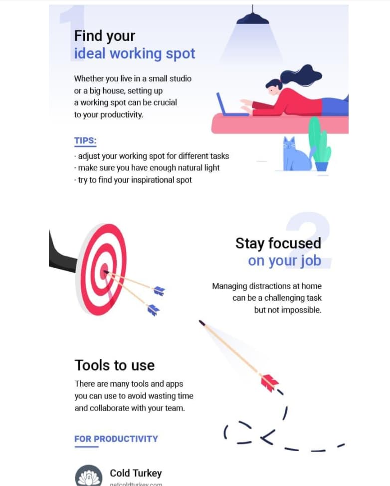 productivity infographic for working from home