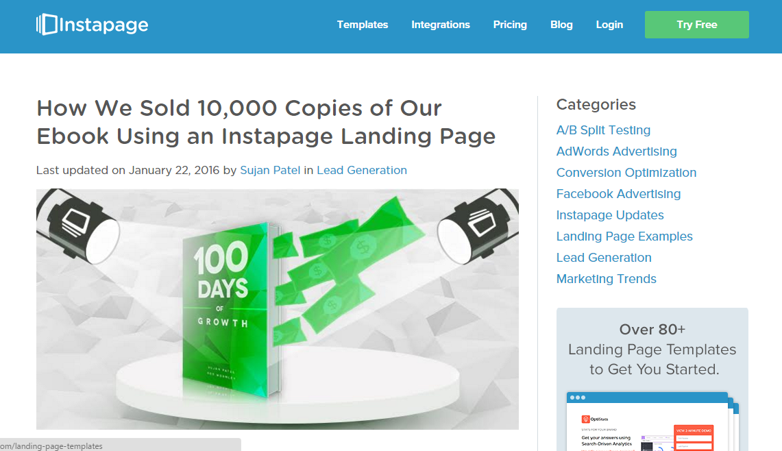 how we sold 10000 ebook using lead pages how to monetize a blog with less than 1,000 traffic guide 