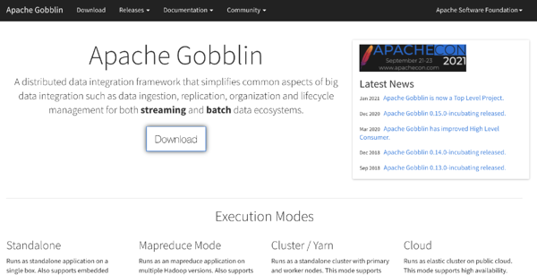apache goblin data ingestion tool