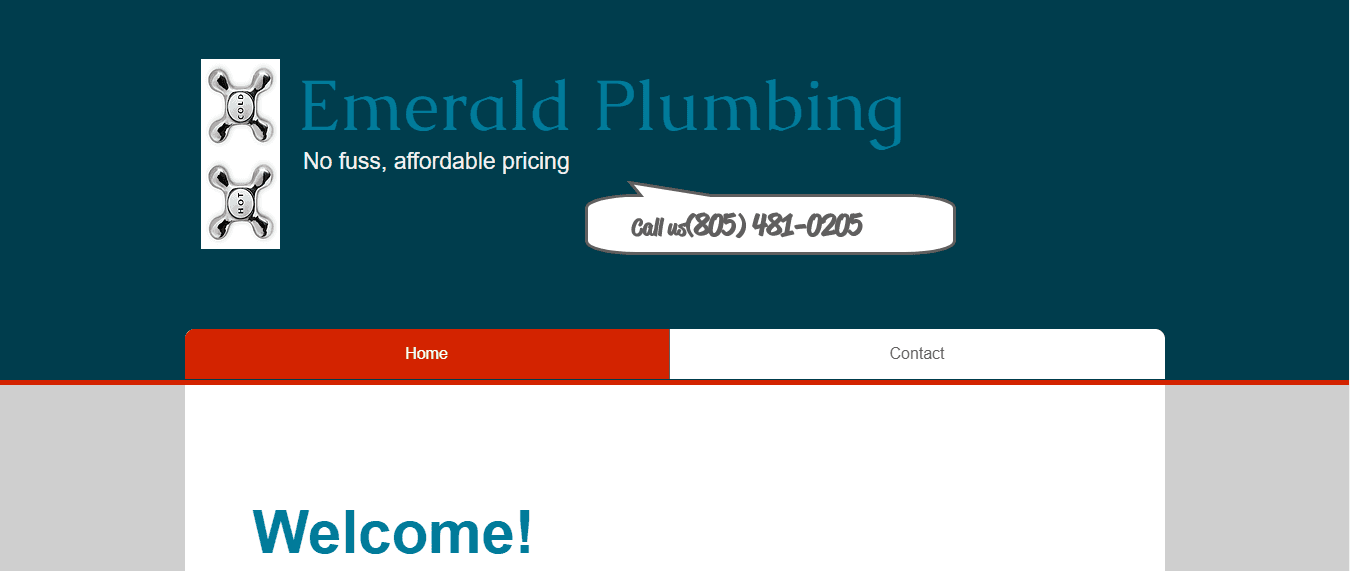 poor UX on plumbing website