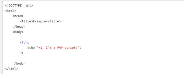 example of PHP 