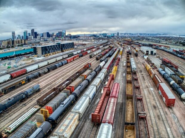 leading lines showcasing rail freight