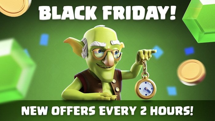Clash of Clans Twitter Black Friday ad campaign