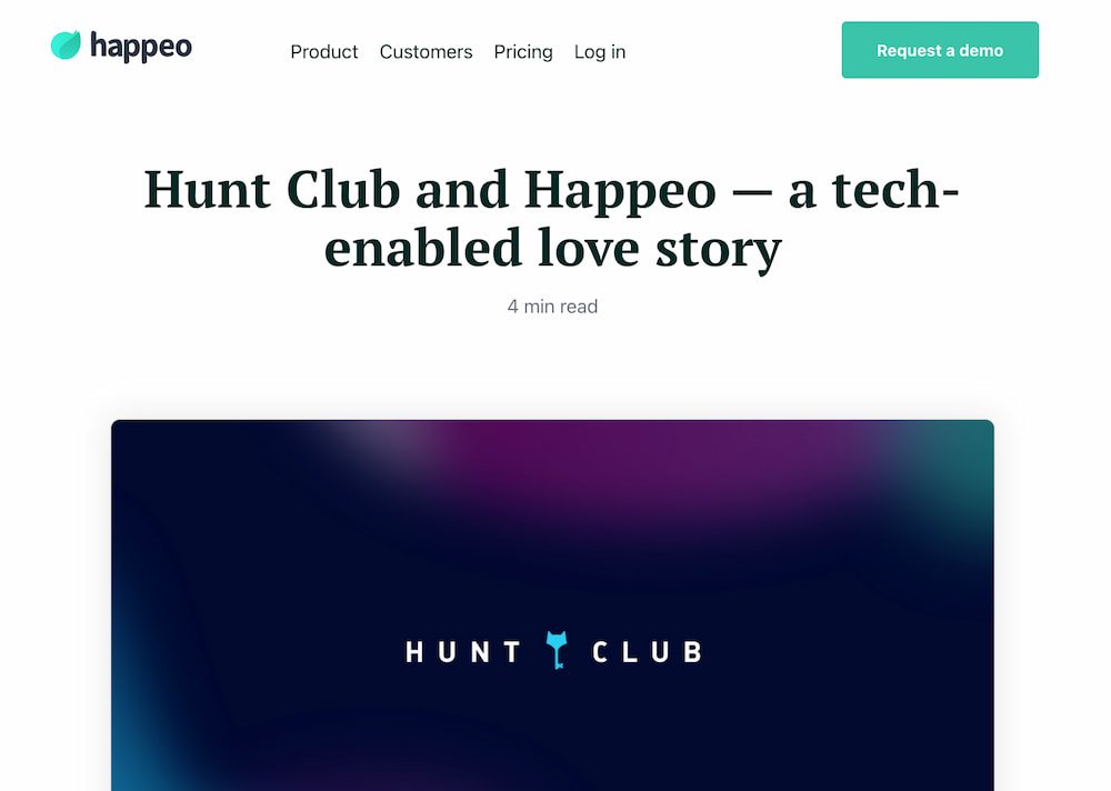 Case study example from Happeo