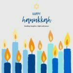 happy hanukkah facebook post image - candles and star