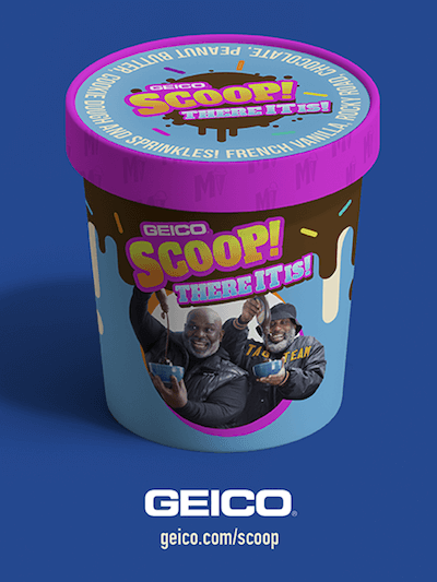 geico's scoop there it is ice cream