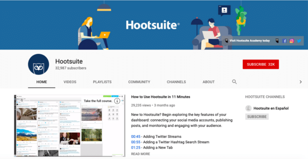 Hootsuite channel art visual branding