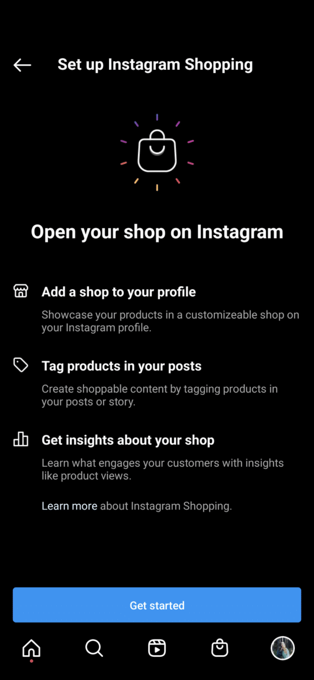 set up Instagram shop with tagged products and insights