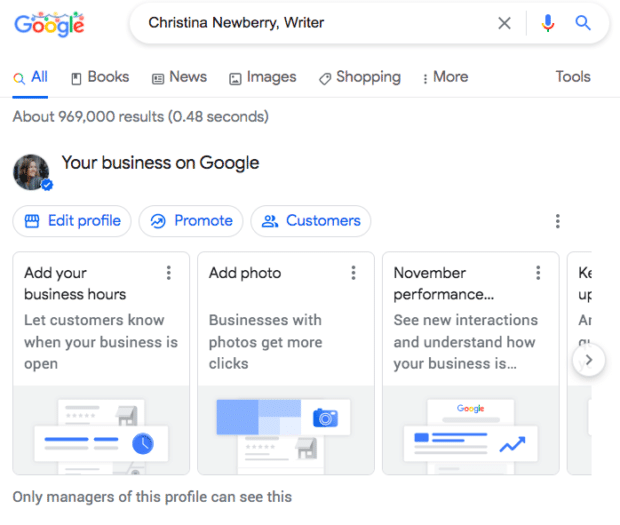 edit business information directly from Google Search
