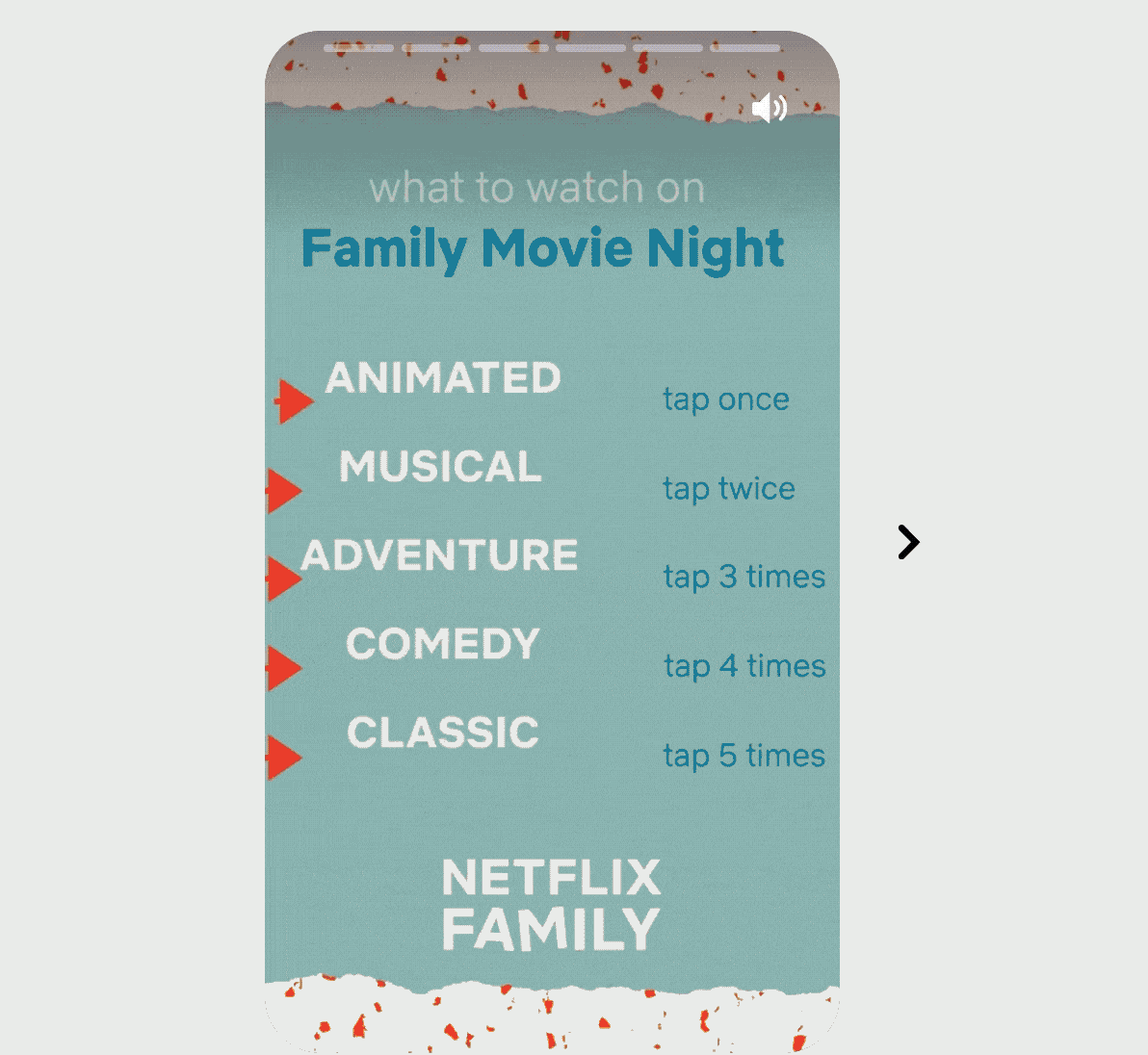 Netflix click-through idea pin ad