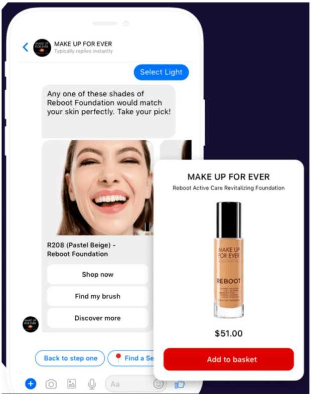 Heyday Makeup Forever custom messaging platform
