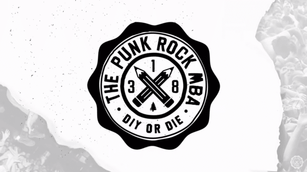 the punk rock MBA DIY or Die custom logo 