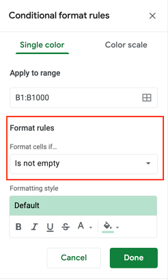 color code google sheets drop down menu step 3: select format rules