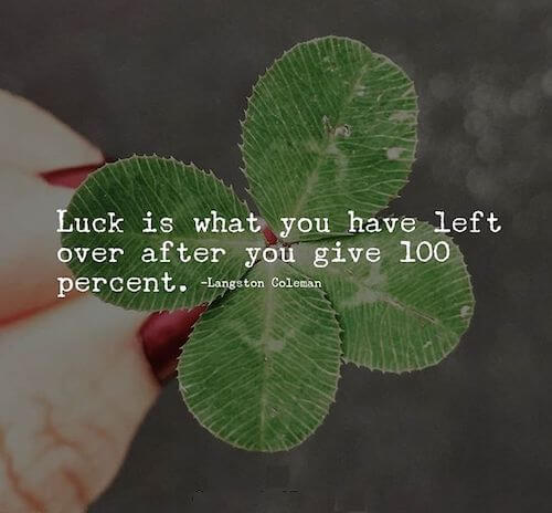 saint patricks day instagram captions - quote about luck