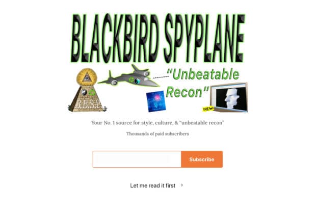 Blackbird Spyplane substack