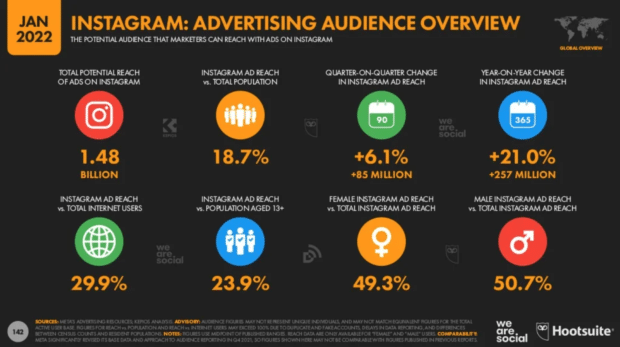 Instagram advertising audience overview