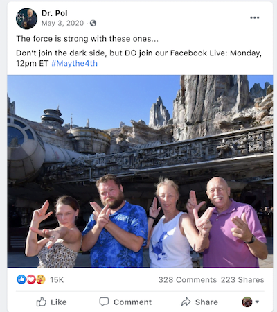 may marketing ideas—facebook post on star wars day may the fourth